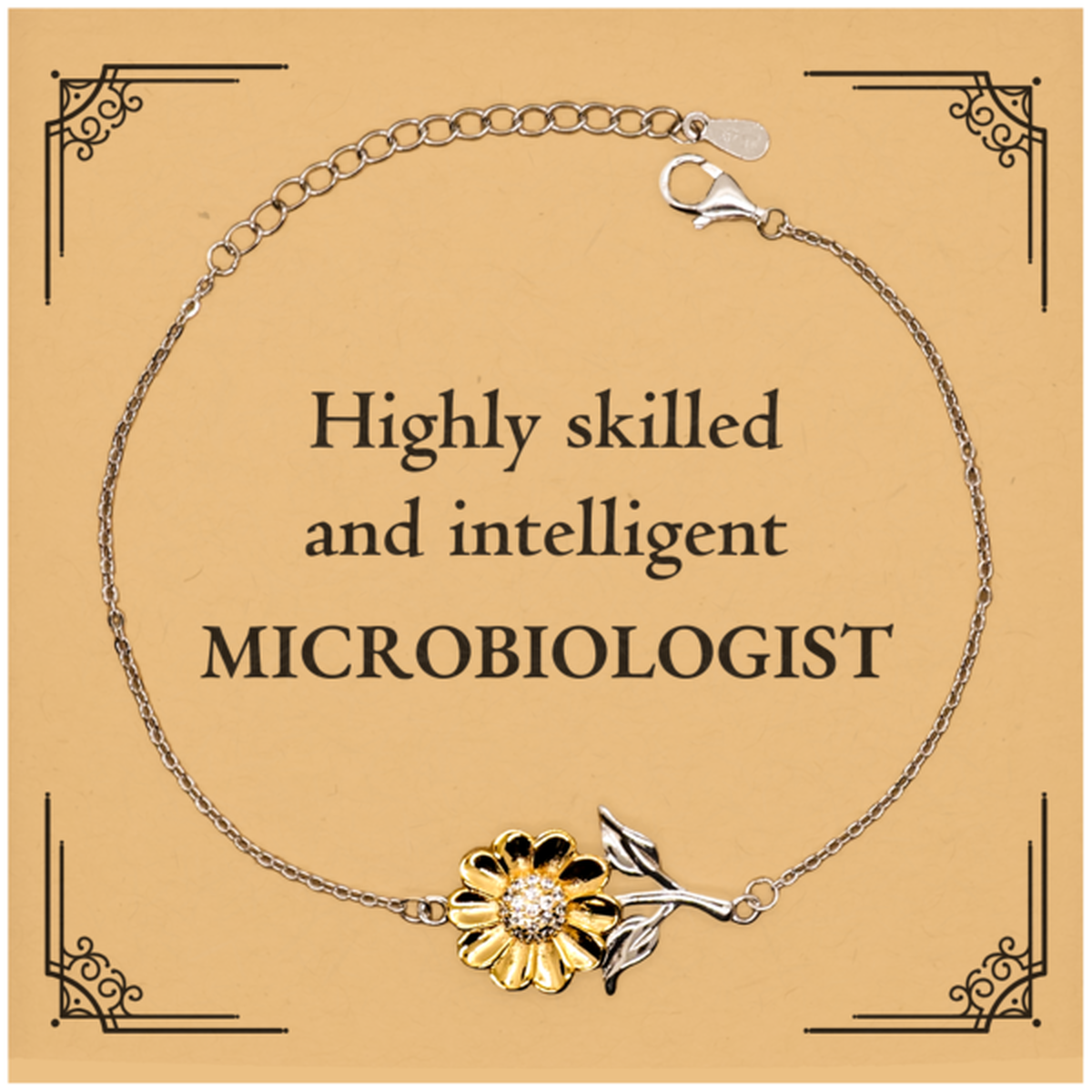best microbiologist gifts highly skilled and intelligent appreciation birthday sunflower bracelet for microbiologist men women friends coworkers