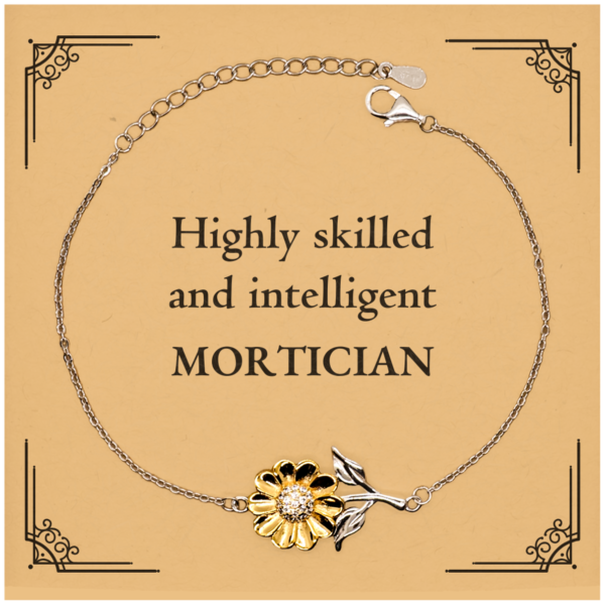 best mortician gifts highly skilled and intelligent appreciation birthday sunflower bracelet for mortician men women friends coworkers