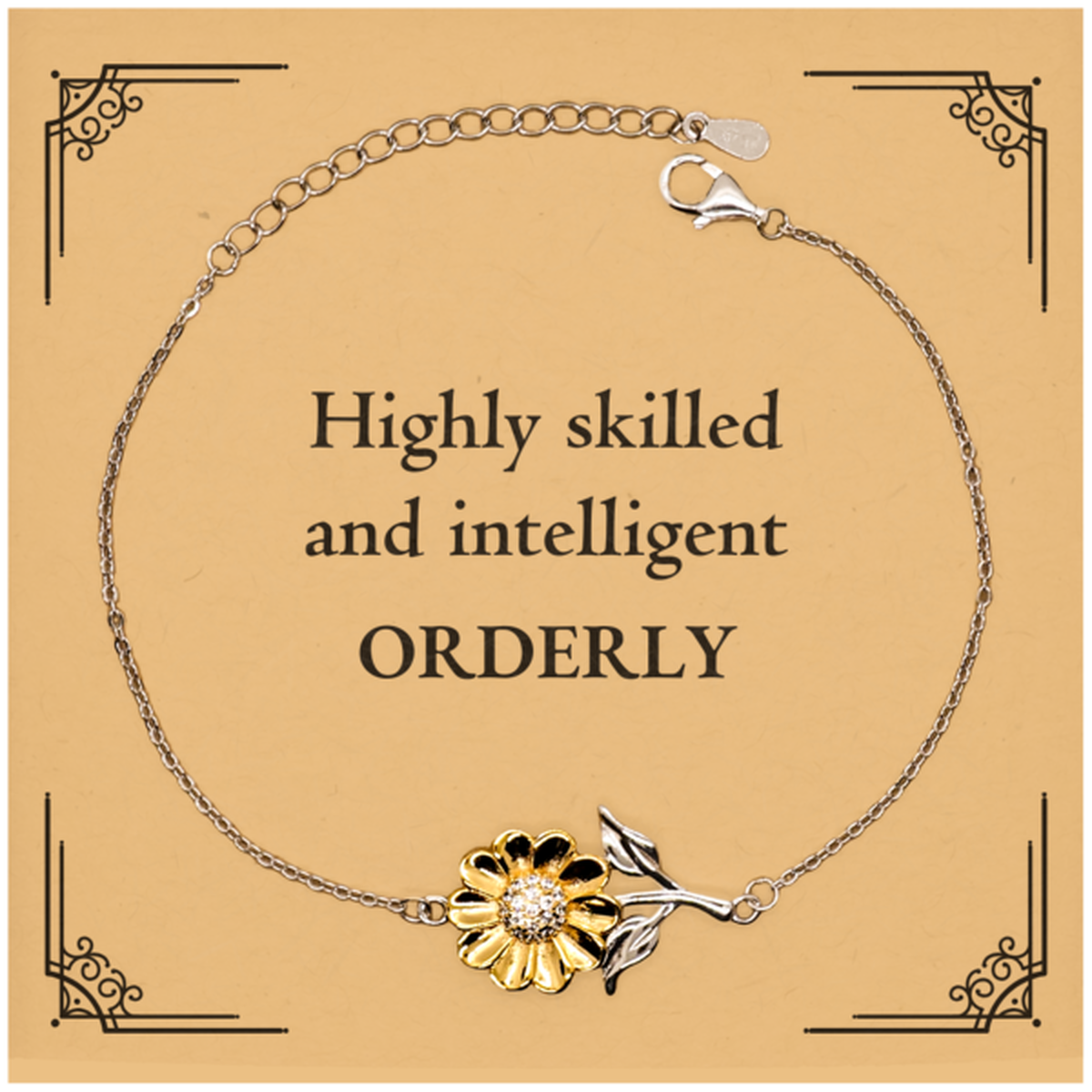 best orderly gifts highly skilled and intelligent appreciation birthday sunflower bracelet for orderly men women friends coworkers