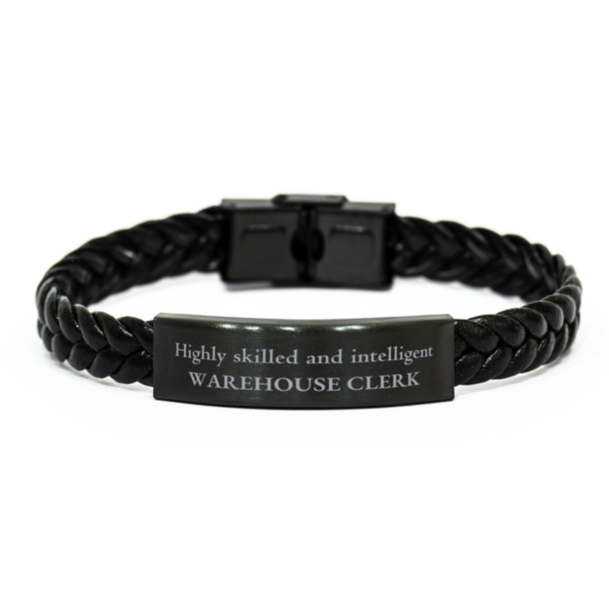 best warehouse clerk gifts highly skilled and intelligent appreciation birthday braided leather bracelet for warehouse clerk men women friends coworkers