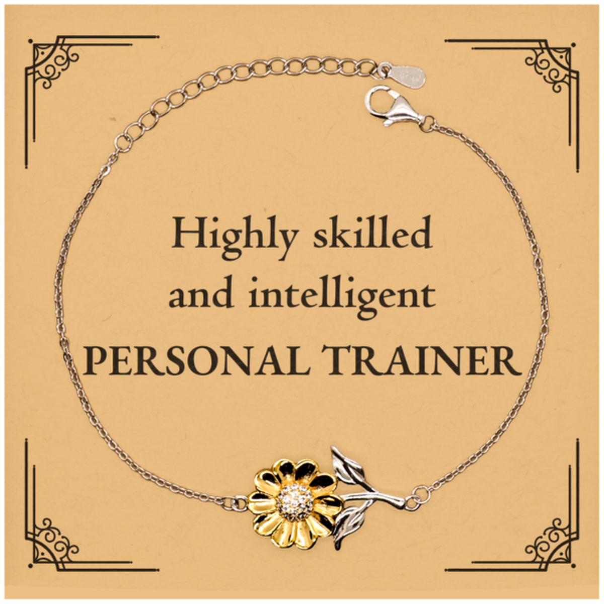 best personal trainer gifts highly skilled and intelligent appreciation birthday sunflower bracelet for personal trainer men women friends coworkers