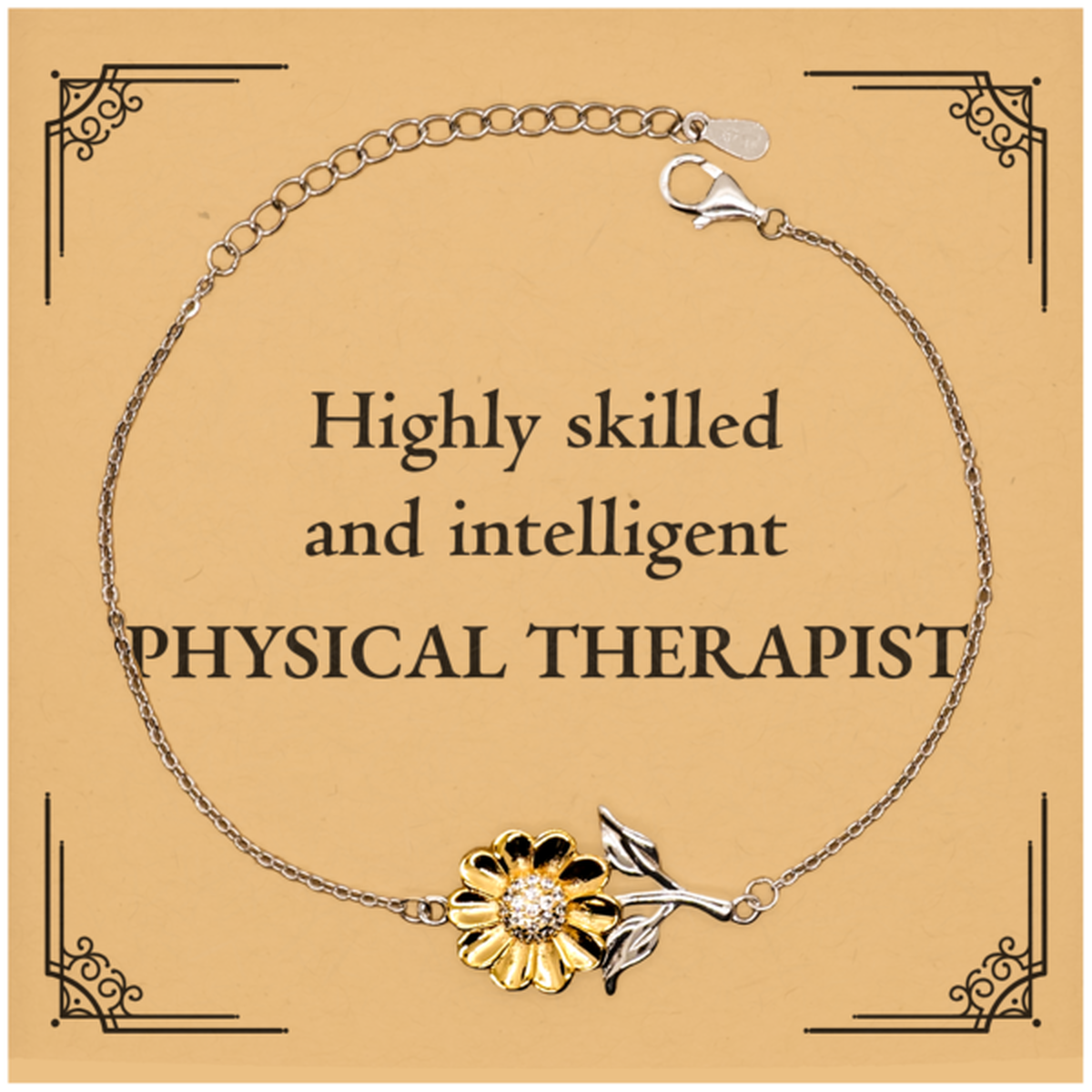 best physical therapist gifts highly skilled and intelligent appreciation birthday sunflower bracelet for physical therapist men women friends coworkers
