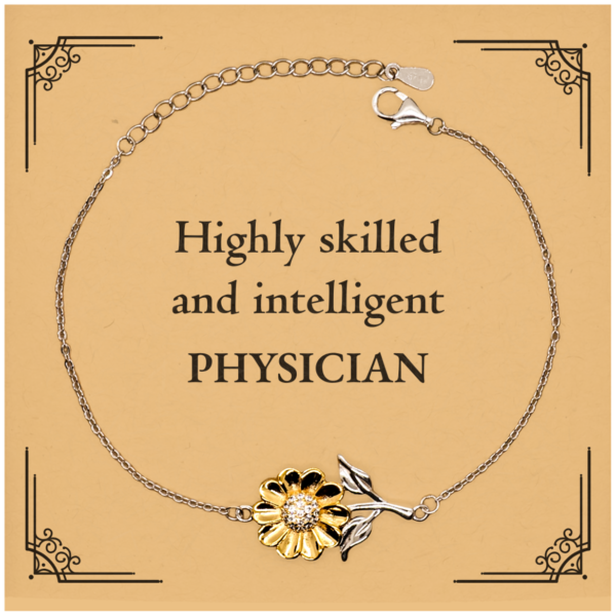best physician gifts highly skilled and intelligent appreciation birthday sunflower bracelet for physician men women friends coworkers