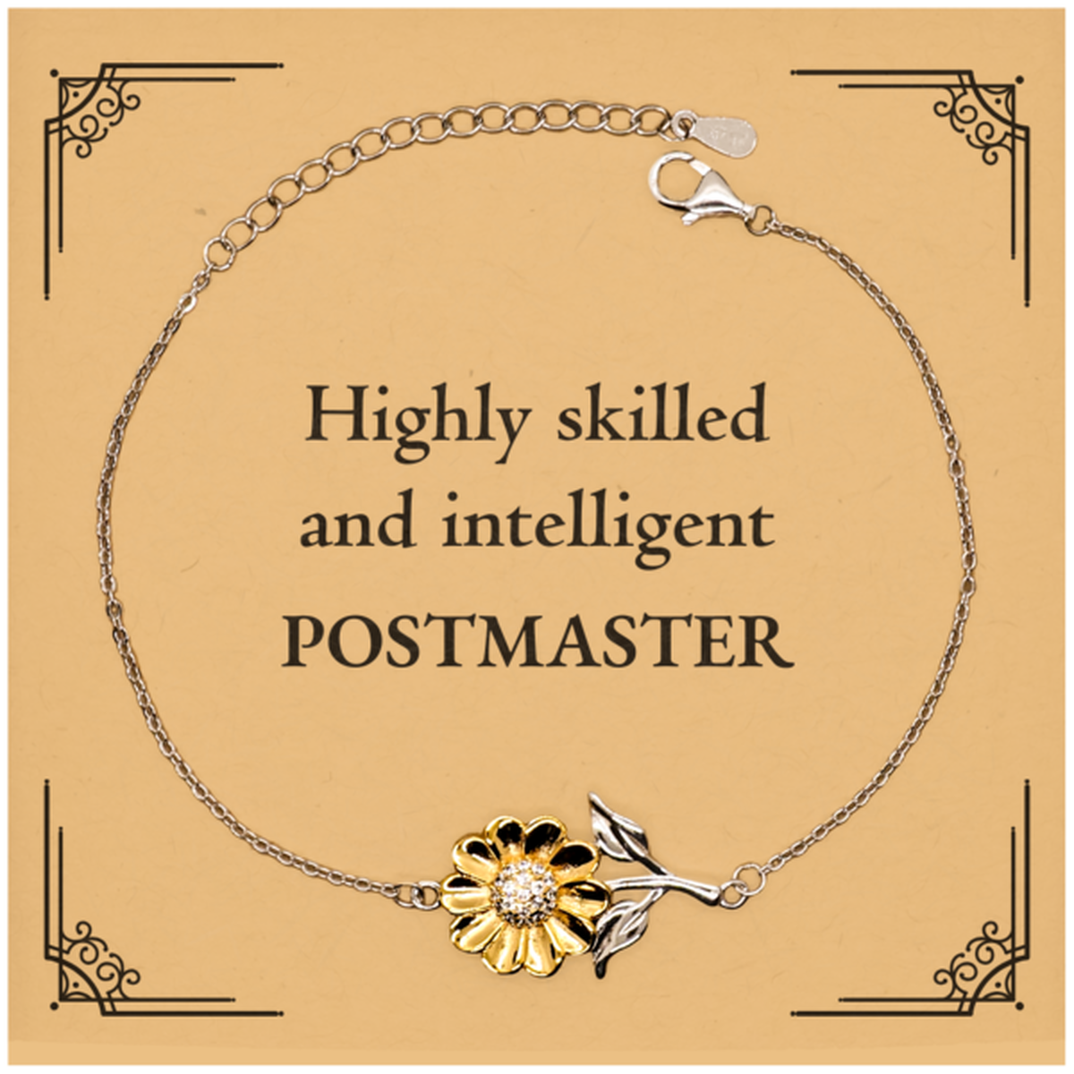 best postmaster gifts highly skilled and intelligent appreciation birthday sunflower bracelet for postmaster men women friends coworkers