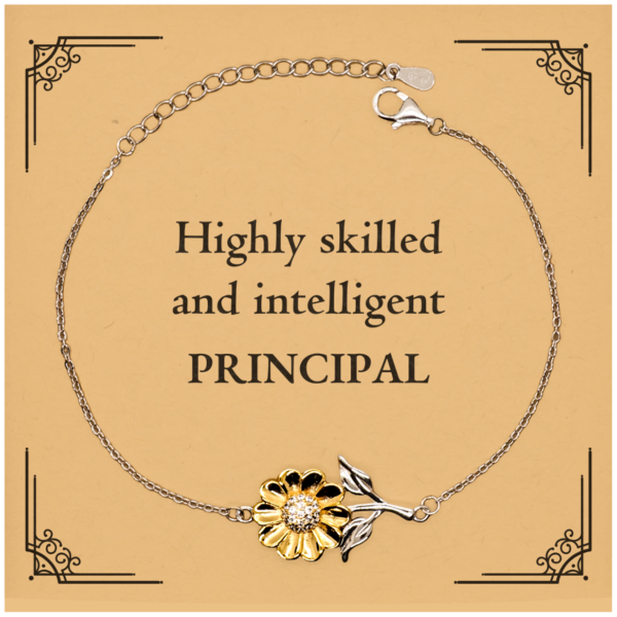 best principal gifts highly skilled and intelligent appreciation birthday sunflower bracelet for principal men women friends coworkers