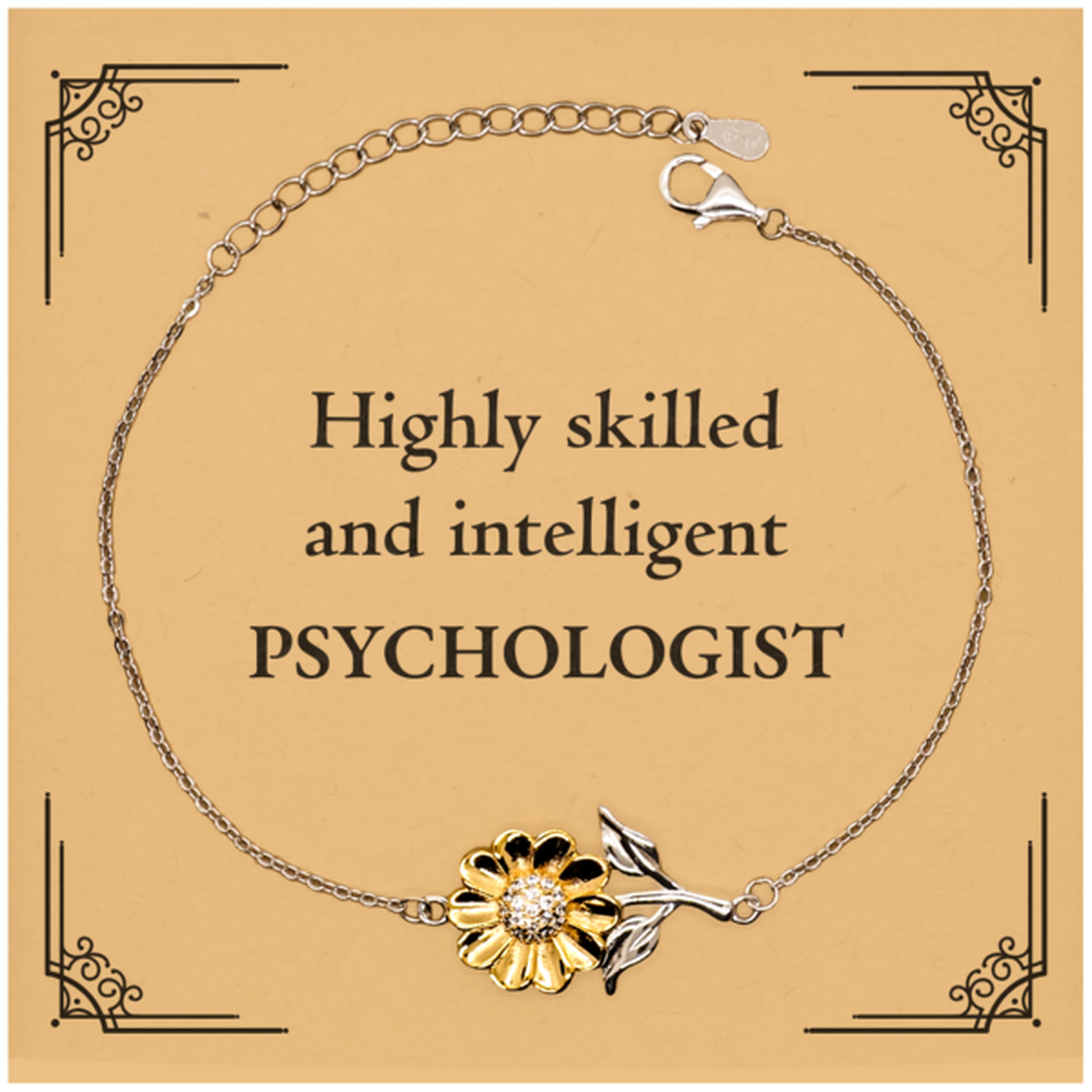 best psychologist gifts highly skilled and intelligent appreciation birthday sunflower bracelet for psychologist men women friends coworkers