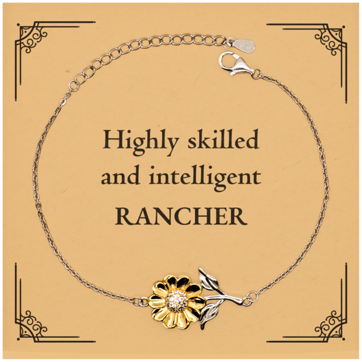 best rancher gifts highly skilled and intelligent appreciation birthday sunflower bracelet for rancher men women friends coworkers