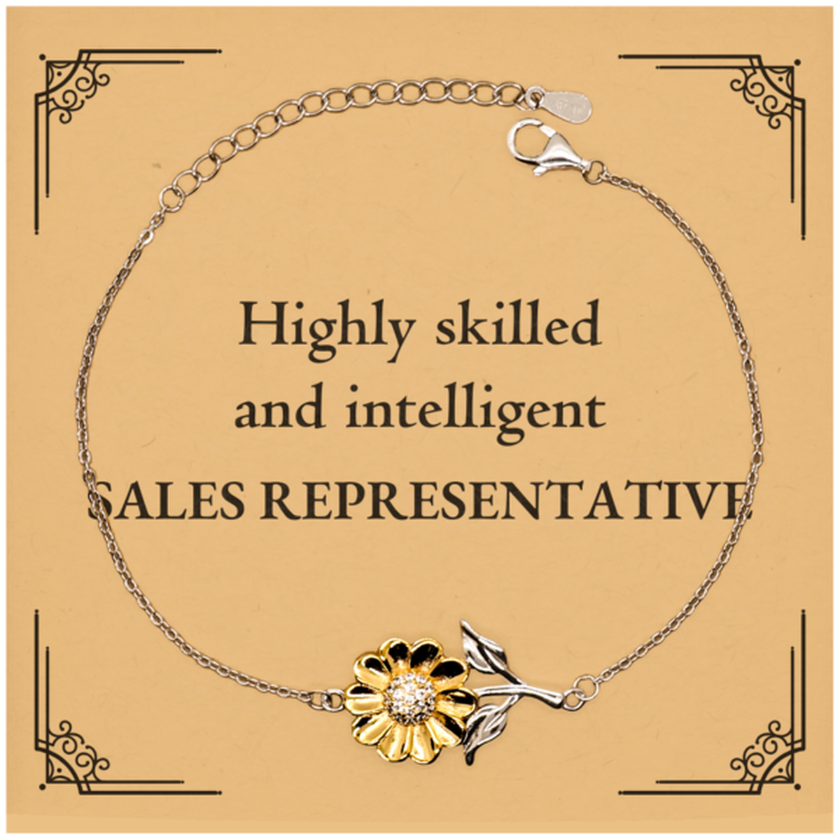 best sales representative gifts highly skilled and intelligent appreciation birthday sunflower bracelet for sales representative men women friends coworkers