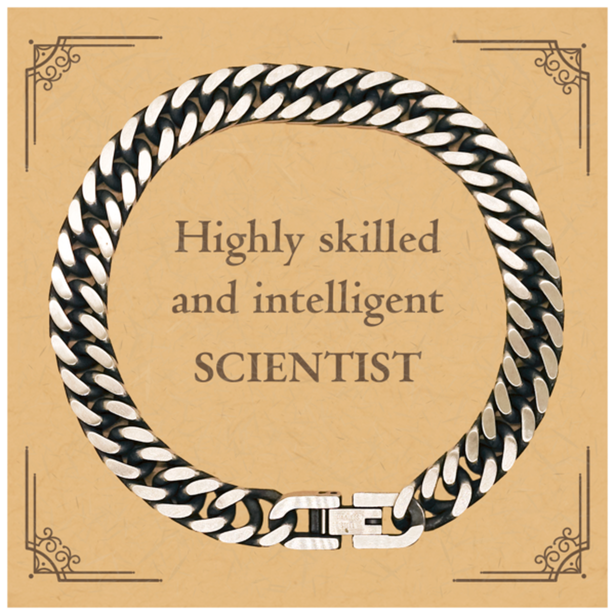 best scientist gifts highly skilled and intelligent appreciation birthday cuban link chain bracelet for scientist men women friends coworkers