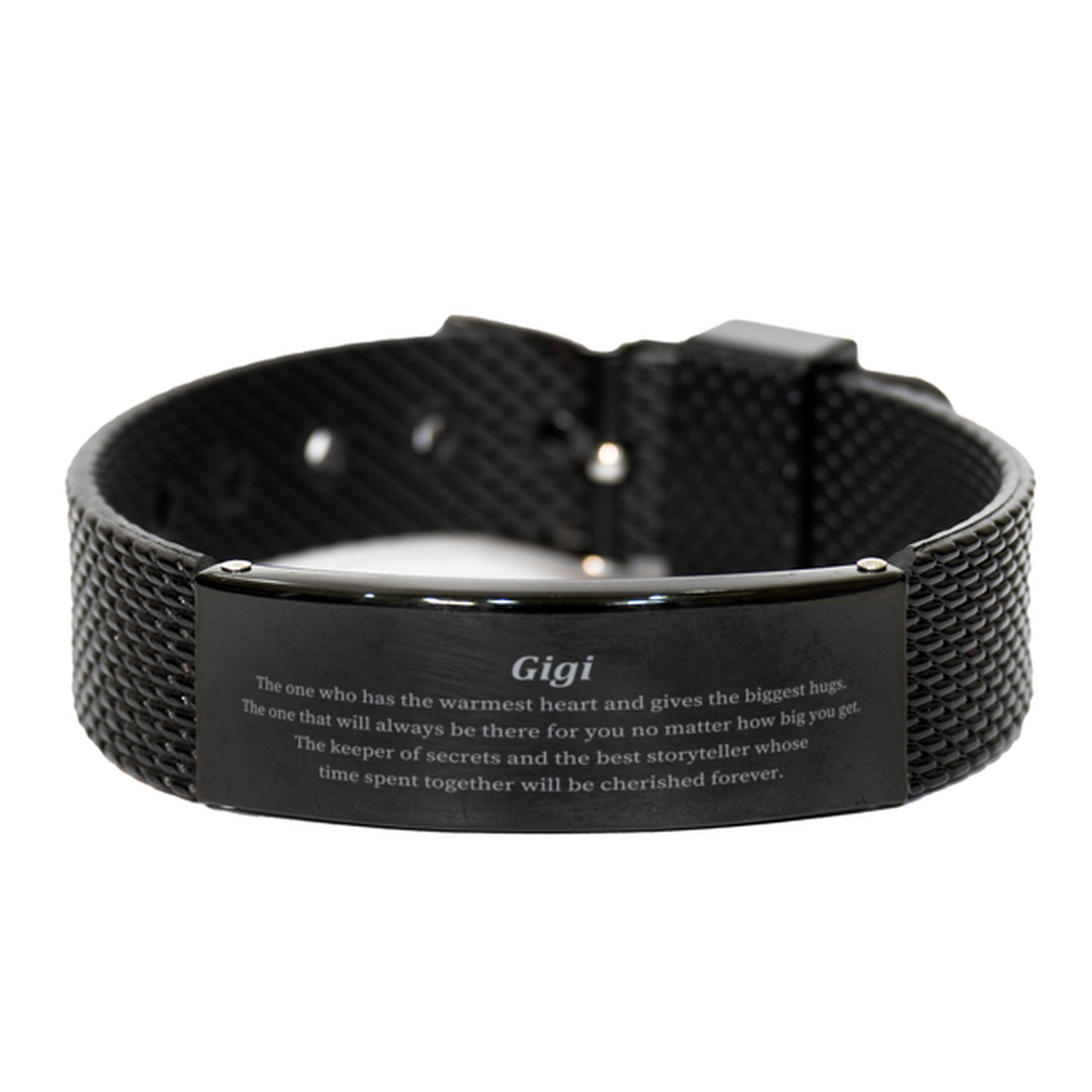 gigi black shark mesh bracelet the keeper of secrets and best storyteller perfect gift for birthday christmas and graduation gigi gigi gigi