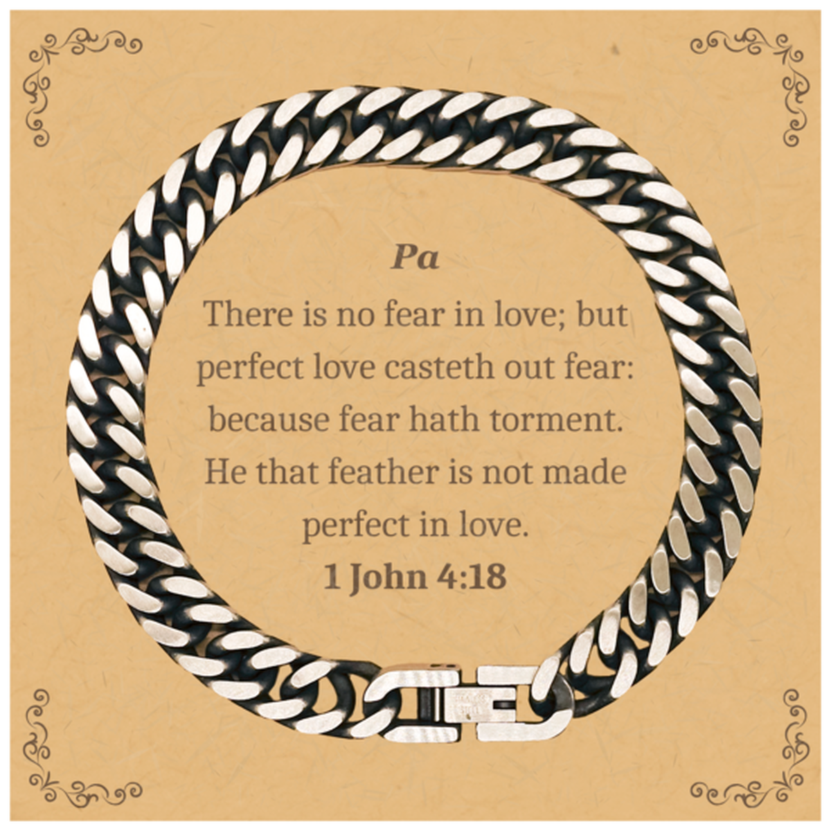 unique cuban link chain bracelet perfect love inspirational gift for veterans day and easter