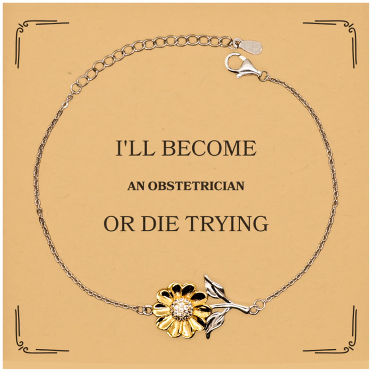 sunflower bracelet for obstetrician ill become or die trying inspirational graduation gift accessories for women