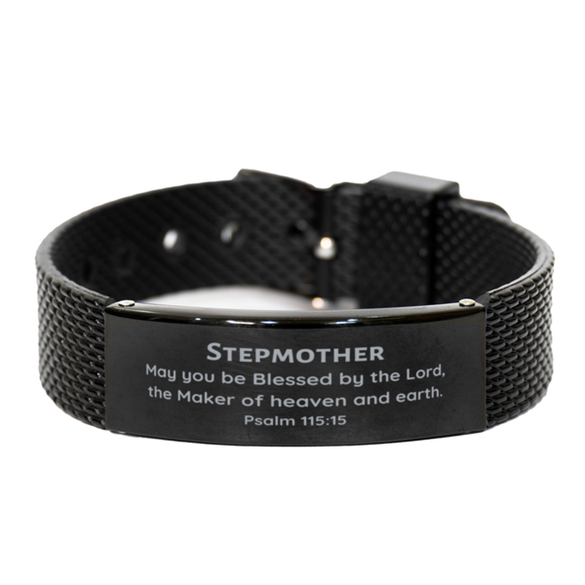 black shark mesh bracelet for stepmother may you be blessed by the lord perfect gift for mothers day birthday christmas inspirational jewelry for stepmoms