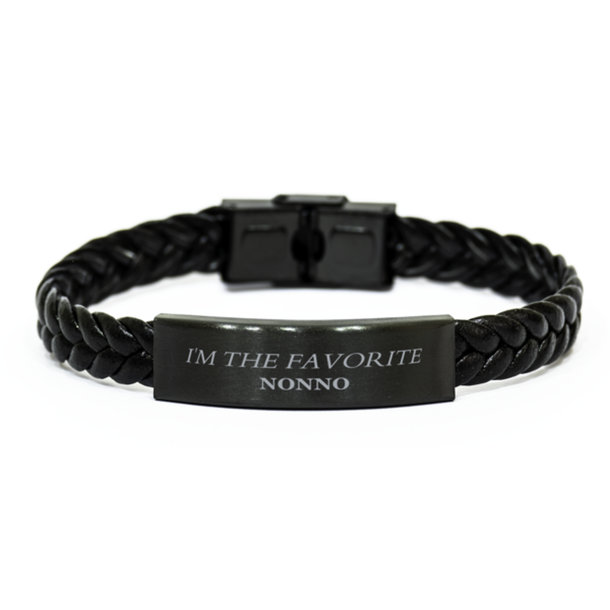 nonno braided leather bracelet im the favorite nonno special occasion gift idea for christmas and birthday celebration