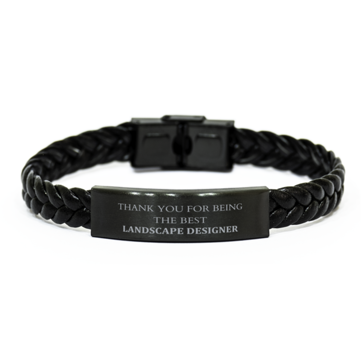 landscape designer engraved braided leather bracelet thank you for being the best perfect gift for birthday or christmas confidence and inspiration for garden lovers