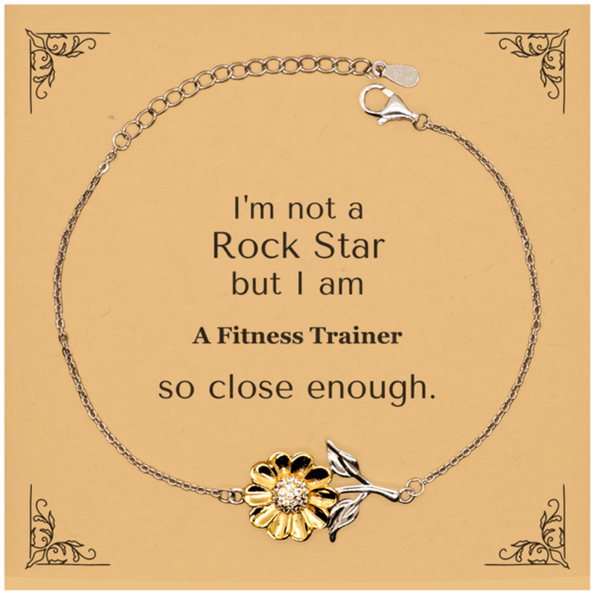 fitness trainer engraved sunflower bracelet confidence and inspiration for holidays and graduation