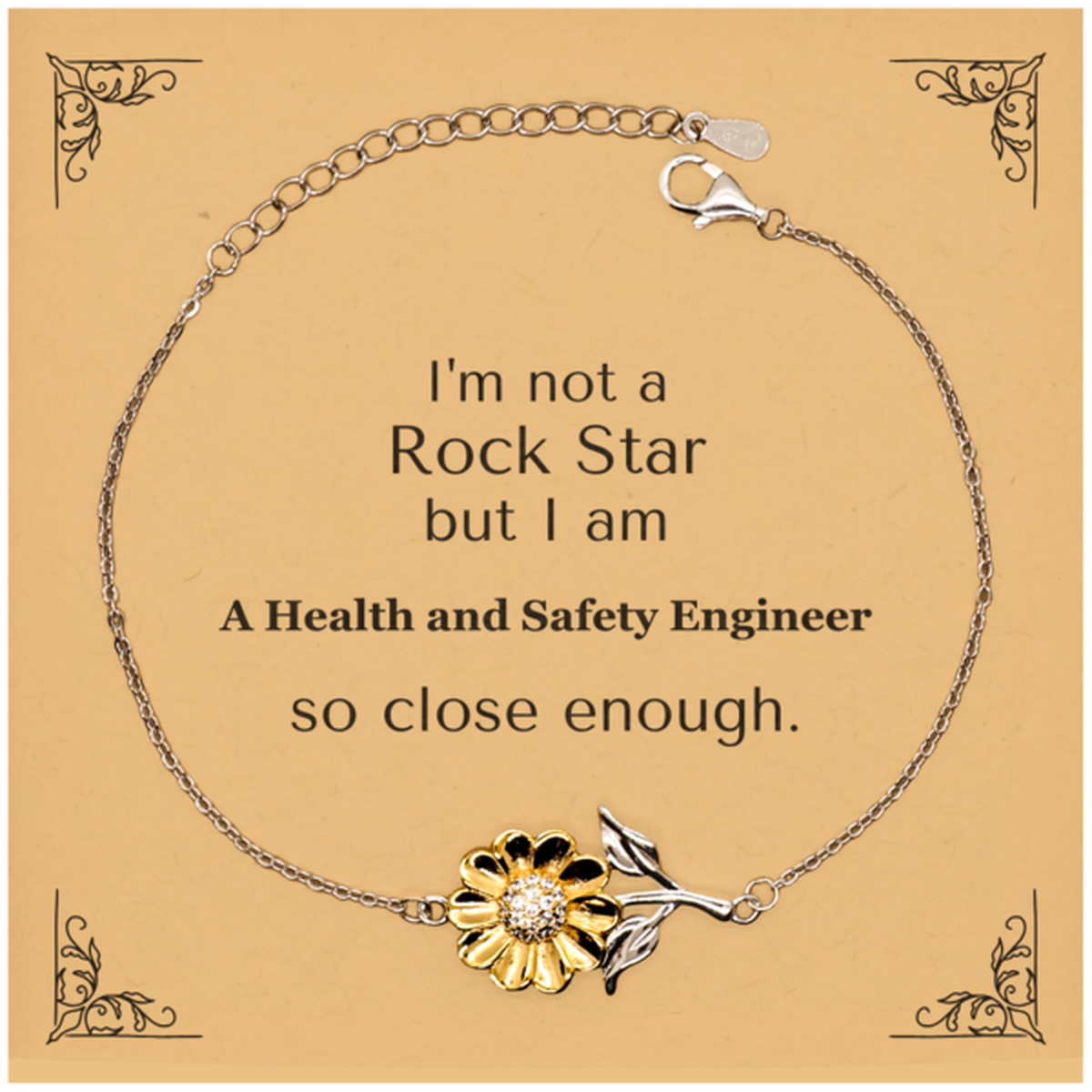health and safety engineer sunflower bracelet im not a rockstar but i inspire confidence and hope for you this christmas