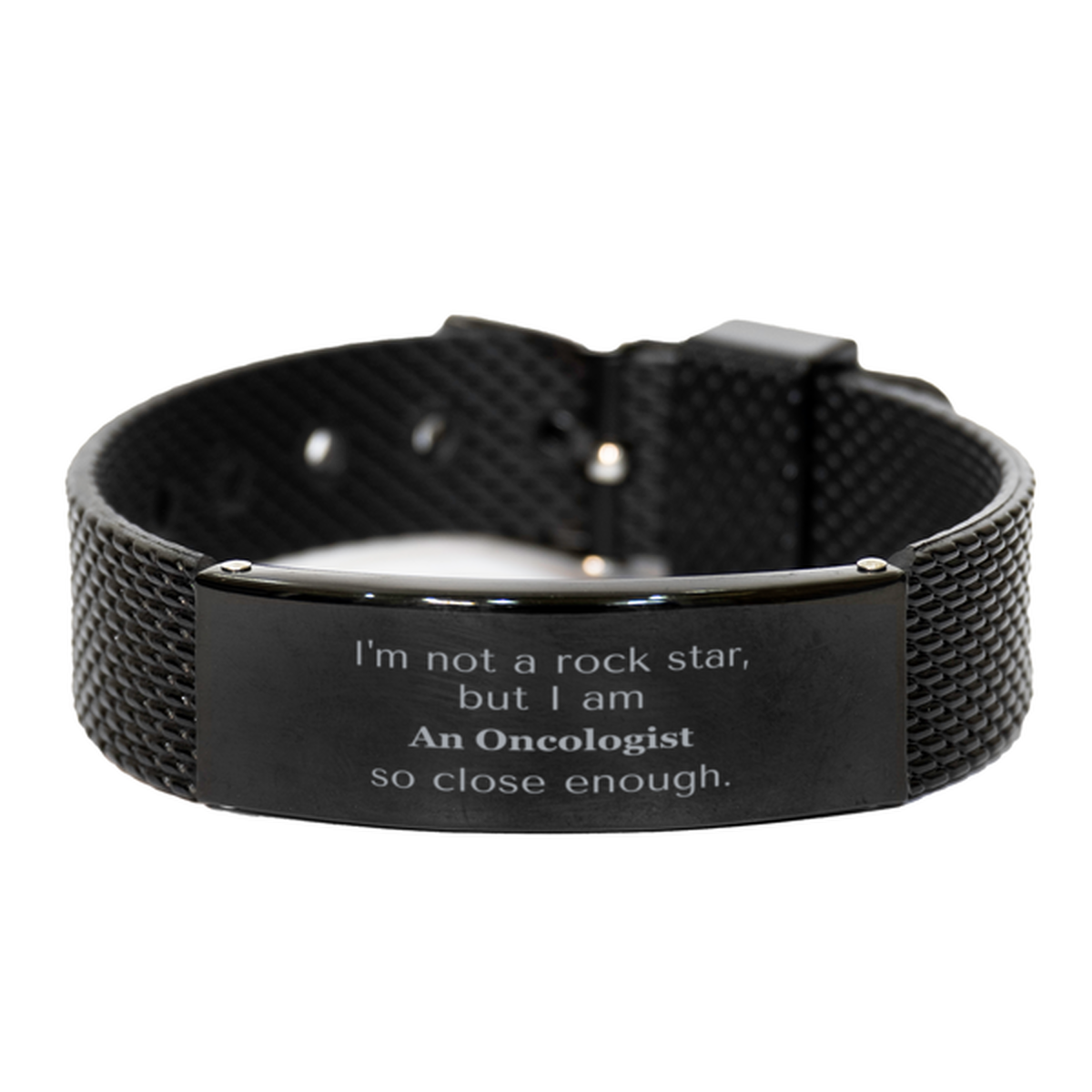 oncologist black shark mesh bracelet rockstar oncologists perfect gift for birthday and graduation celebration hope and confidence filled