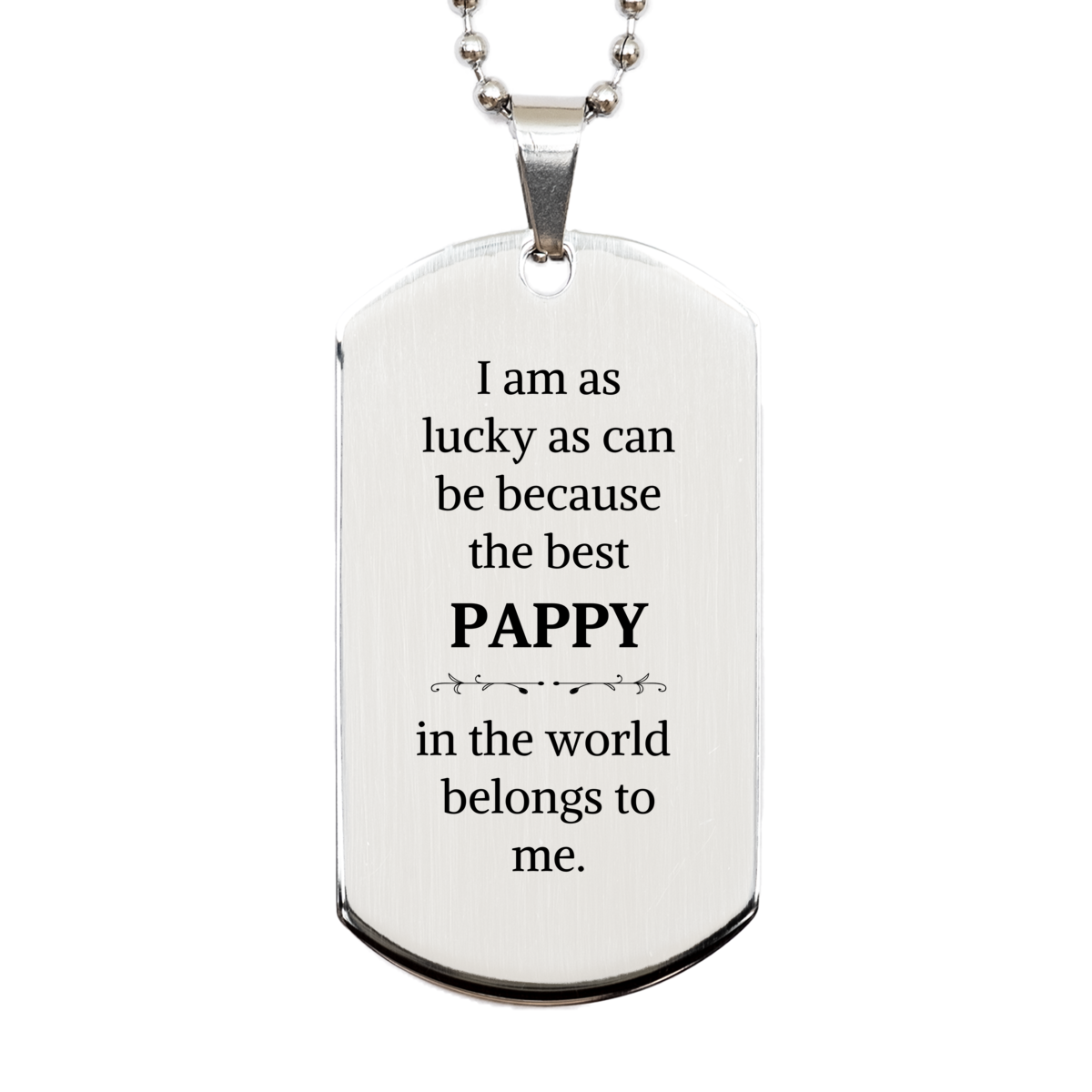 engraved silver dog tag for pappy the best pappy belongs to me perfect birthday or veterans day gift
