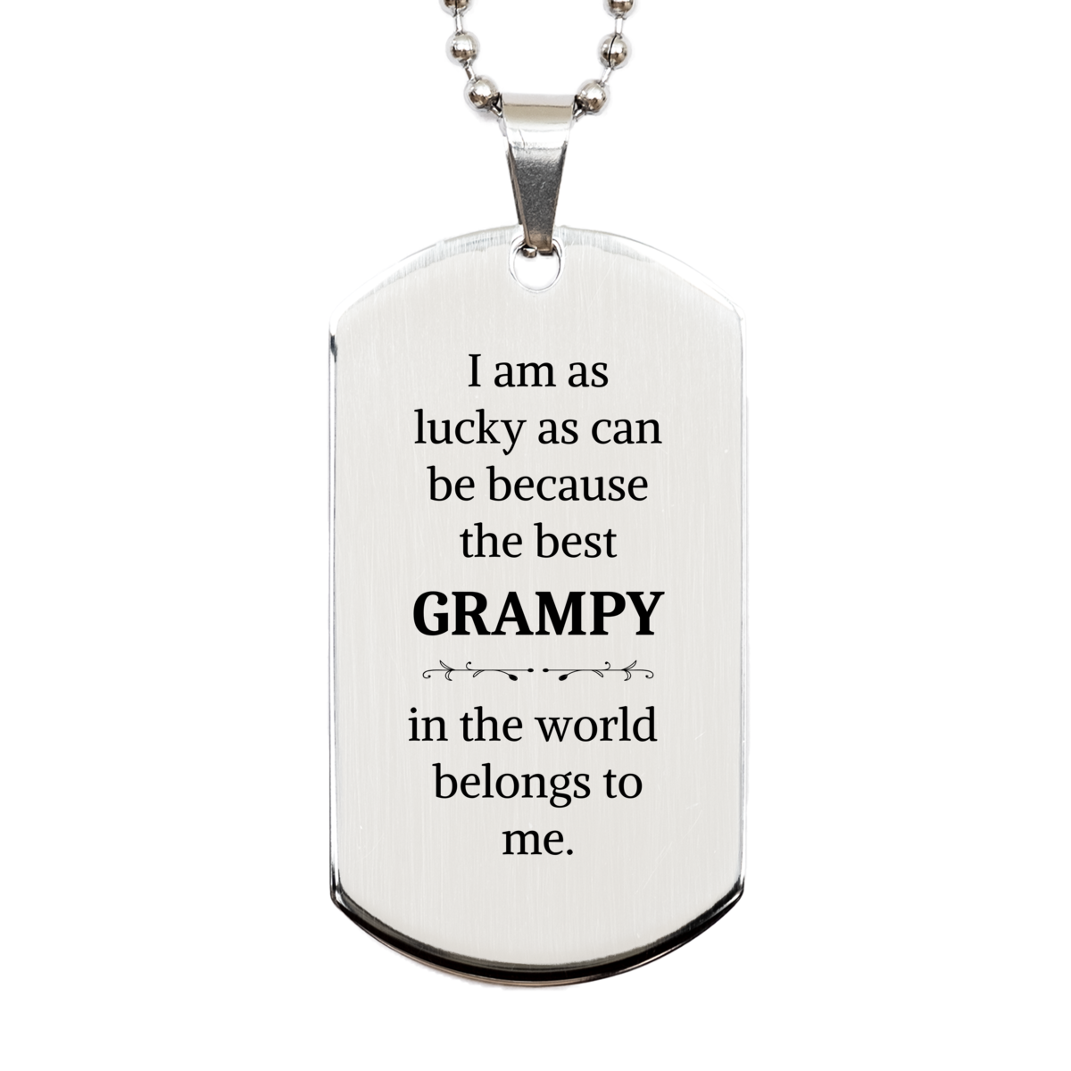 engraved silver dog tag grampy gift best grampy belongs to me inspirational christmas birthday veterans day present for grampy in the world