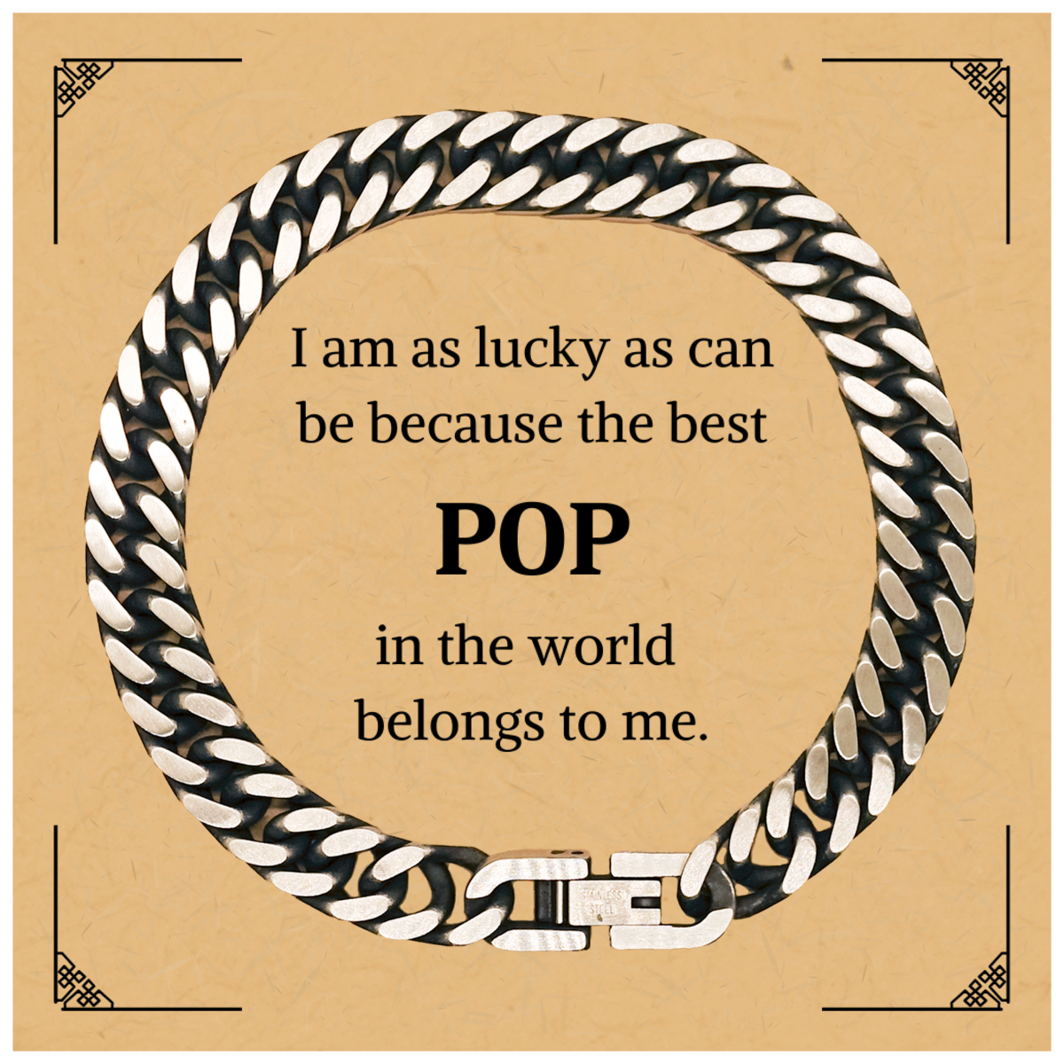 pop cuban link chain bracelet the best pop belongs to me unique gift for birthday christmas graduation and more