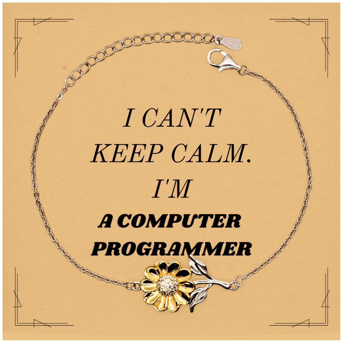 computer programmer sunflower bracelet unique gift for programmers to inspire confidence and hope on christmas and birthday