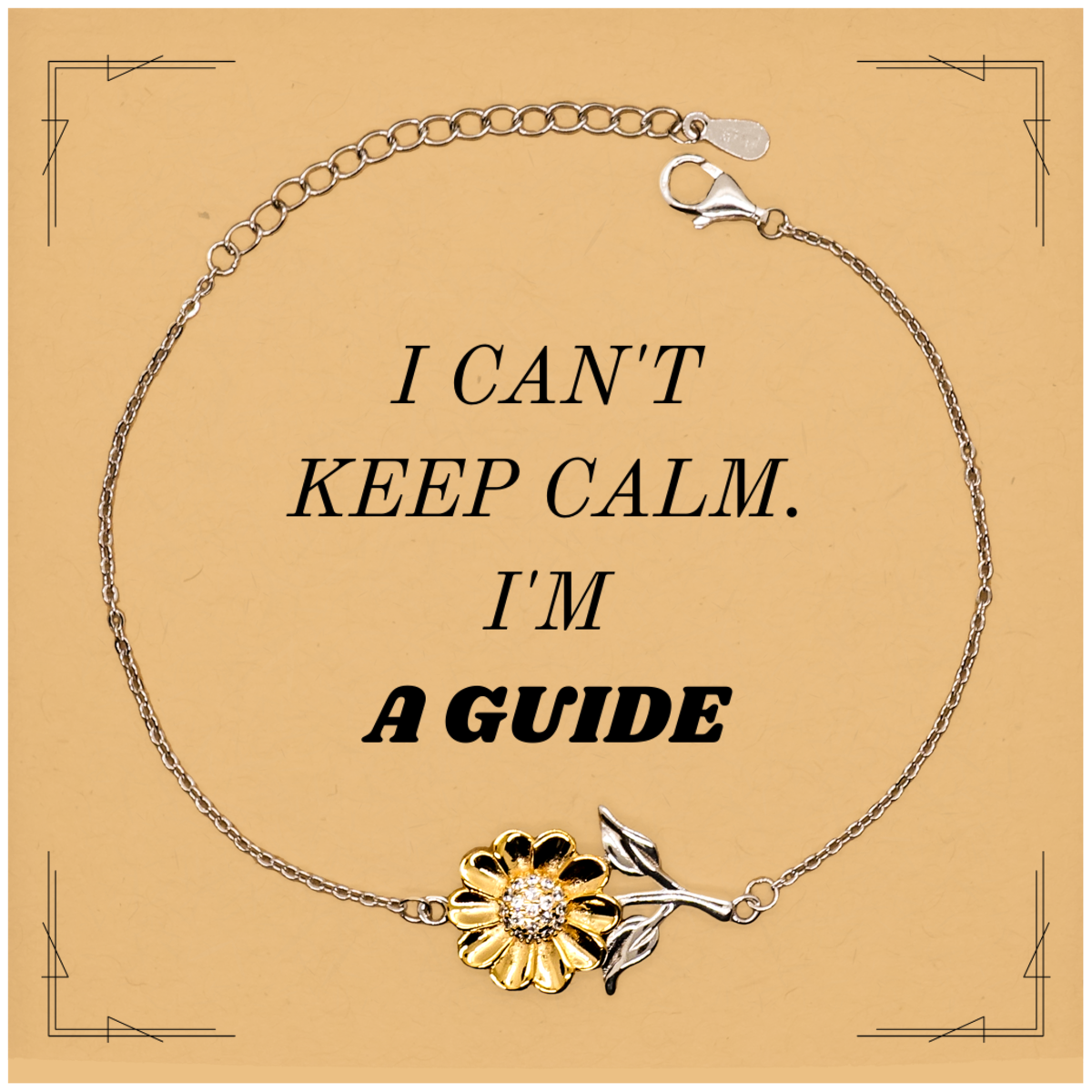 guide sunflower bracelet i cant keep calm inspirational gift for graduation confidence and hope veterans day christmas