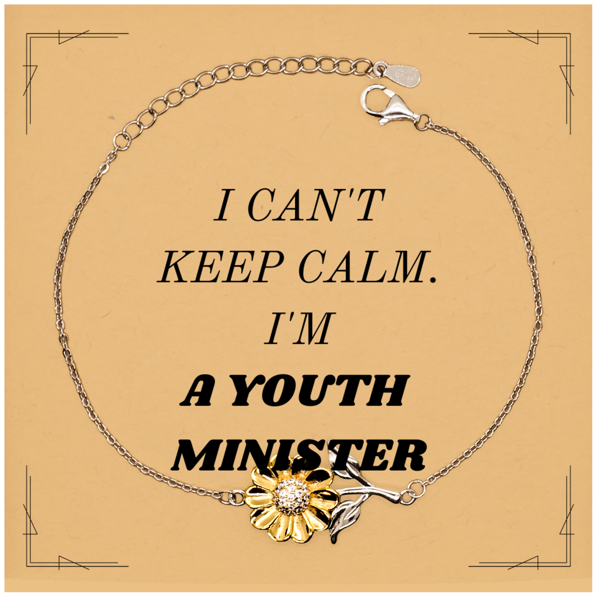 Youth Minister Engraved Sunflower Bracelet Perfect for Birthday Gift