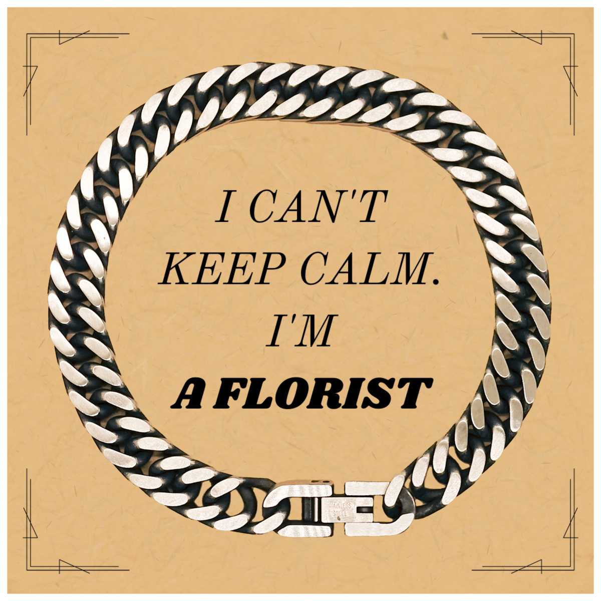 Florist Engraved Cuban Link Chain Bracelet - Perfect Birthday Gift for a Special Someone who Loves Flowers and Expressing Themselves with Confidence and Style