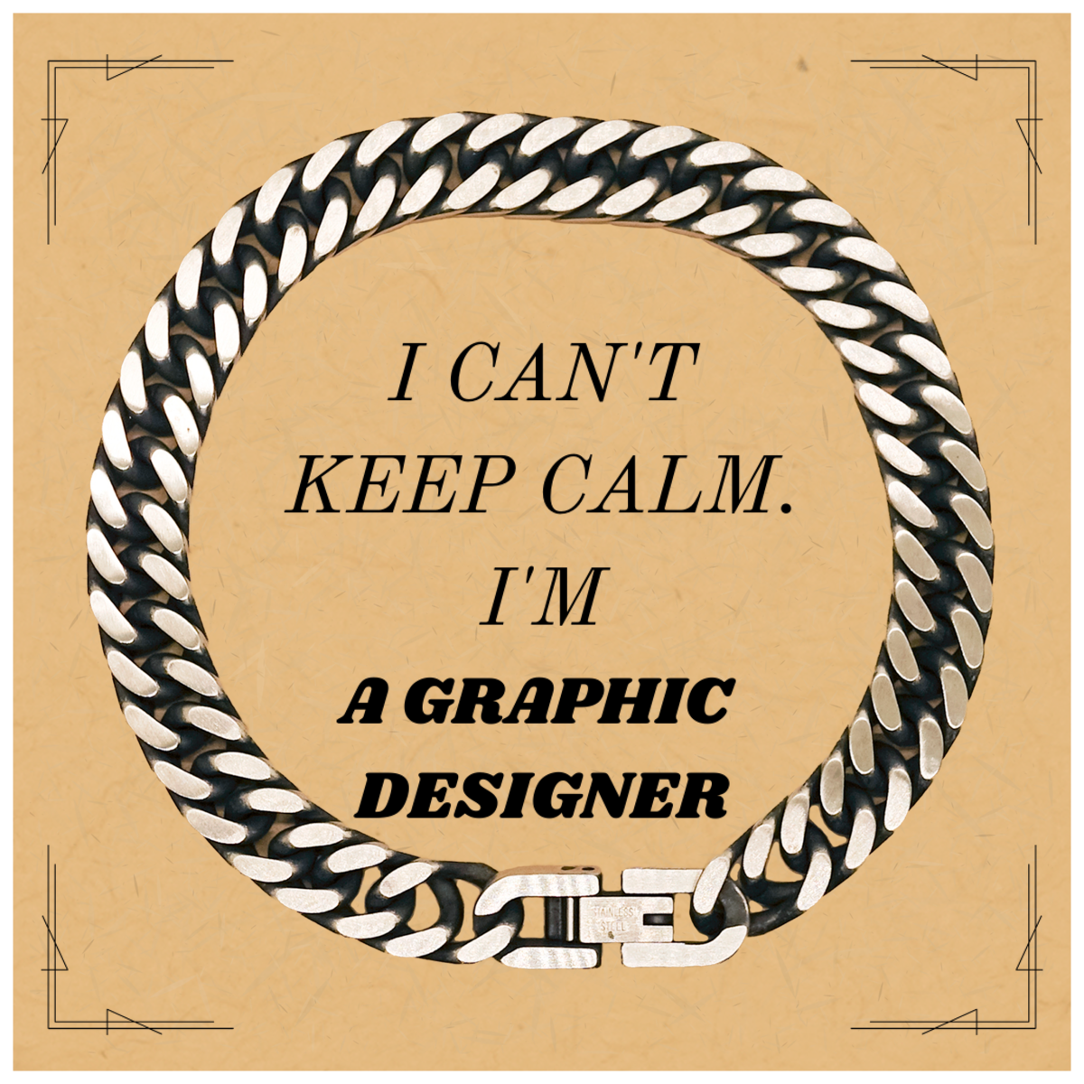 Graphic Designer Cuban Link Chain Bracelet - Im a Graphic Designer with Confidence and Style, Perfect for Gifting on Christmas, Birthday, or Graduation
