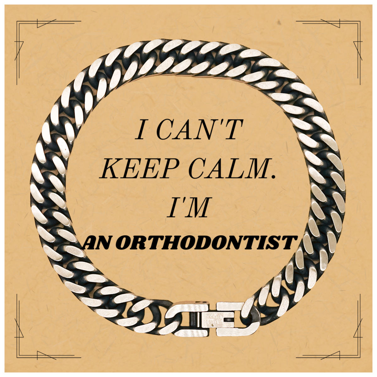 Orthodontist Engraved Cuban Link Chain Bracelet - Perfect Gift for Graduation, Holidays, and Birthday