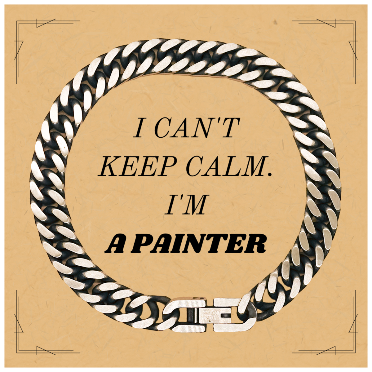 Painter Gift Cuban Link Chain Bracelet - Unique Inspirational Jewelry for Artists, Graduation, Christmas, and Birthday