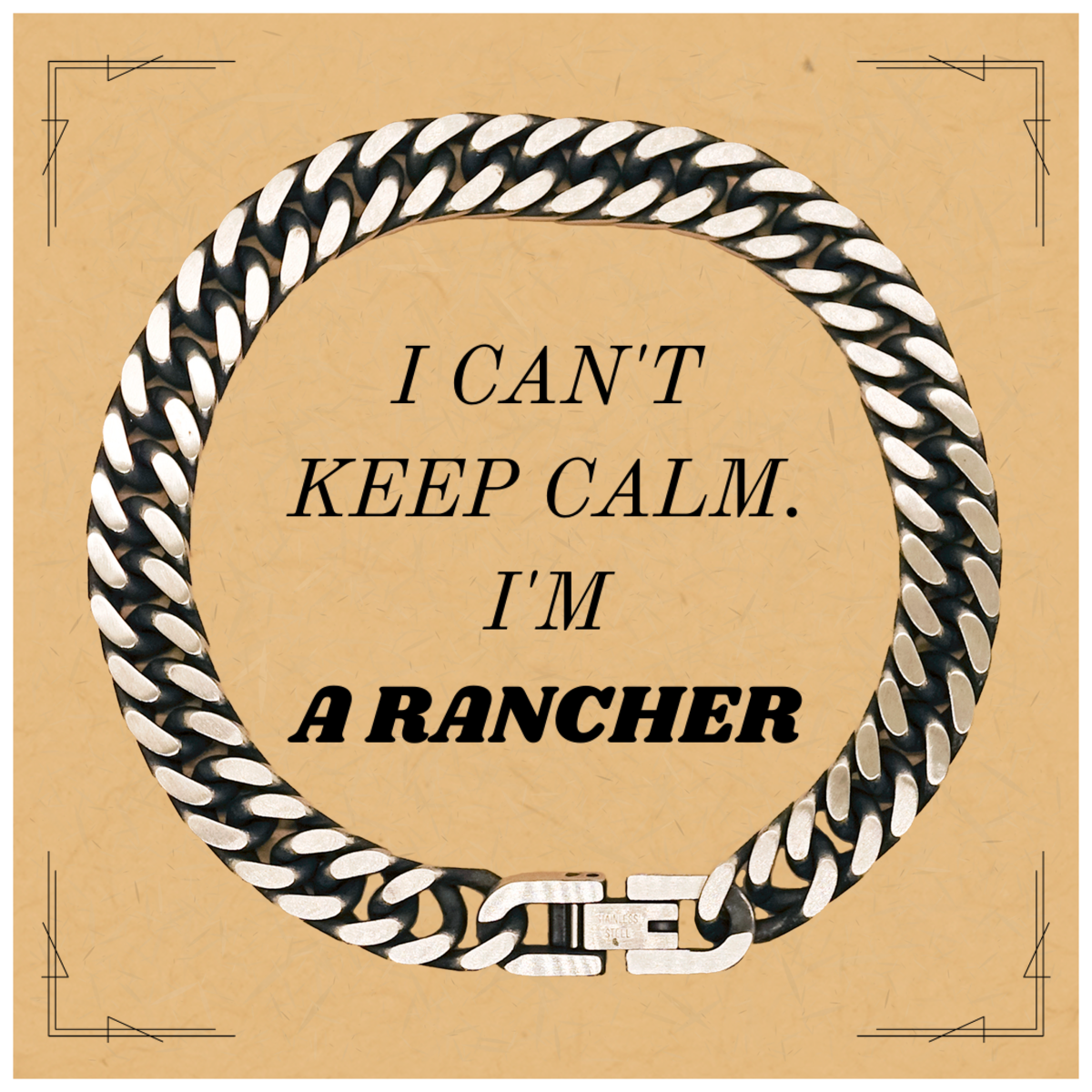 Pulsera de cadena de eslabones cubanos Rancher. Soy segura, única, esperanzada e inspiradora para regalos de graduación y Navidad.