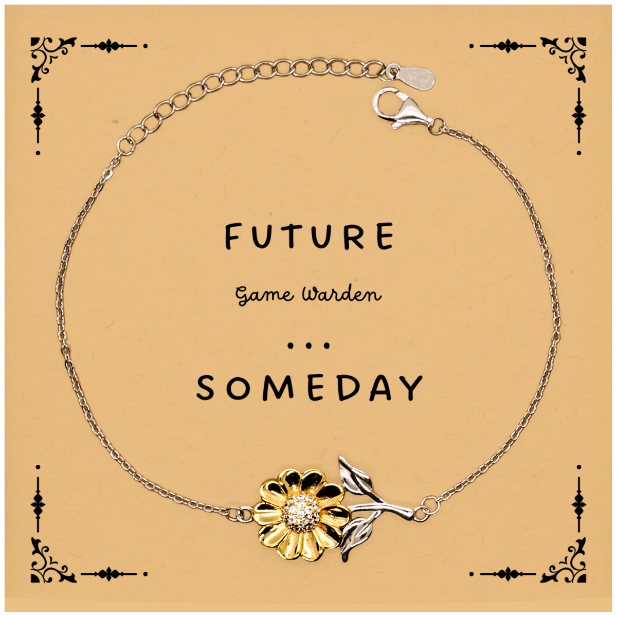 Game Warden Sunflower Bracelet Future Protector Inspirational Gift for Graduation and Holidays