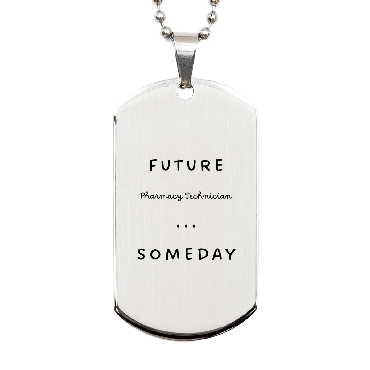 pharmacy technician silver dog tag inspirational future hope engraved gift for graduation and veterans day