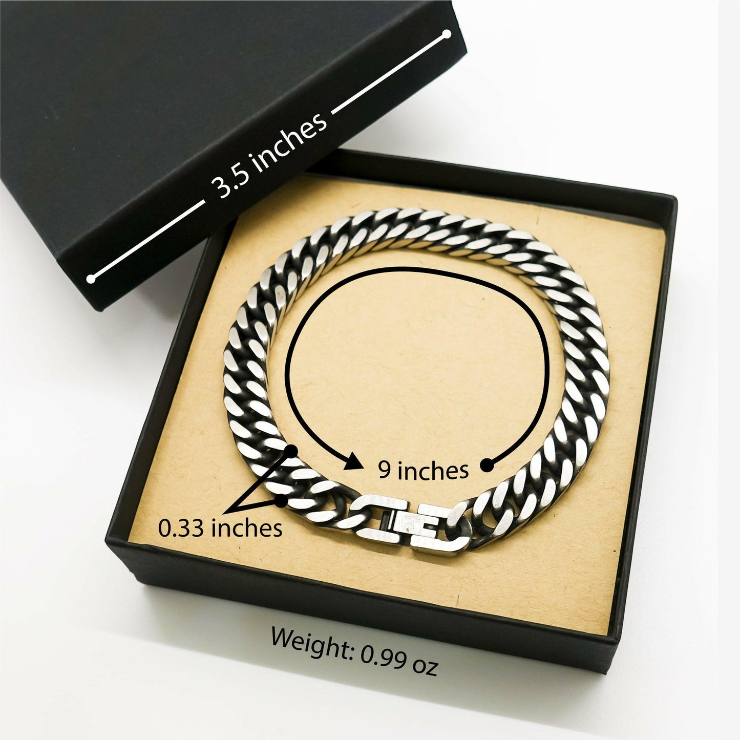 mechanical engineer cuban link chain bracelet retired est 2024 gift for graduation and christmas