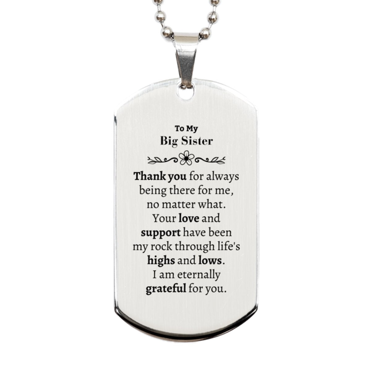 Engraved Silver Dog Tag Necklace 