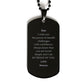 amangny engraved black dog tag for son handle challenges with confidence son i hope you know how much you are loved and how proud i am of you perfect graduation gifts