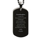 amangny engraved black dog tag for granddaughter always loved and proud of you confidence and love graduation veterans day christmas gifts