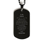 stepson engraved black dog tag a unique gift for stepson inspirational reminder of unwavering love perfect for birthday christmas and graduation