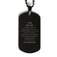 bonus son black dog tag engraved inspirational gift for birthday christmas graduation confidence strength love from bonus dad