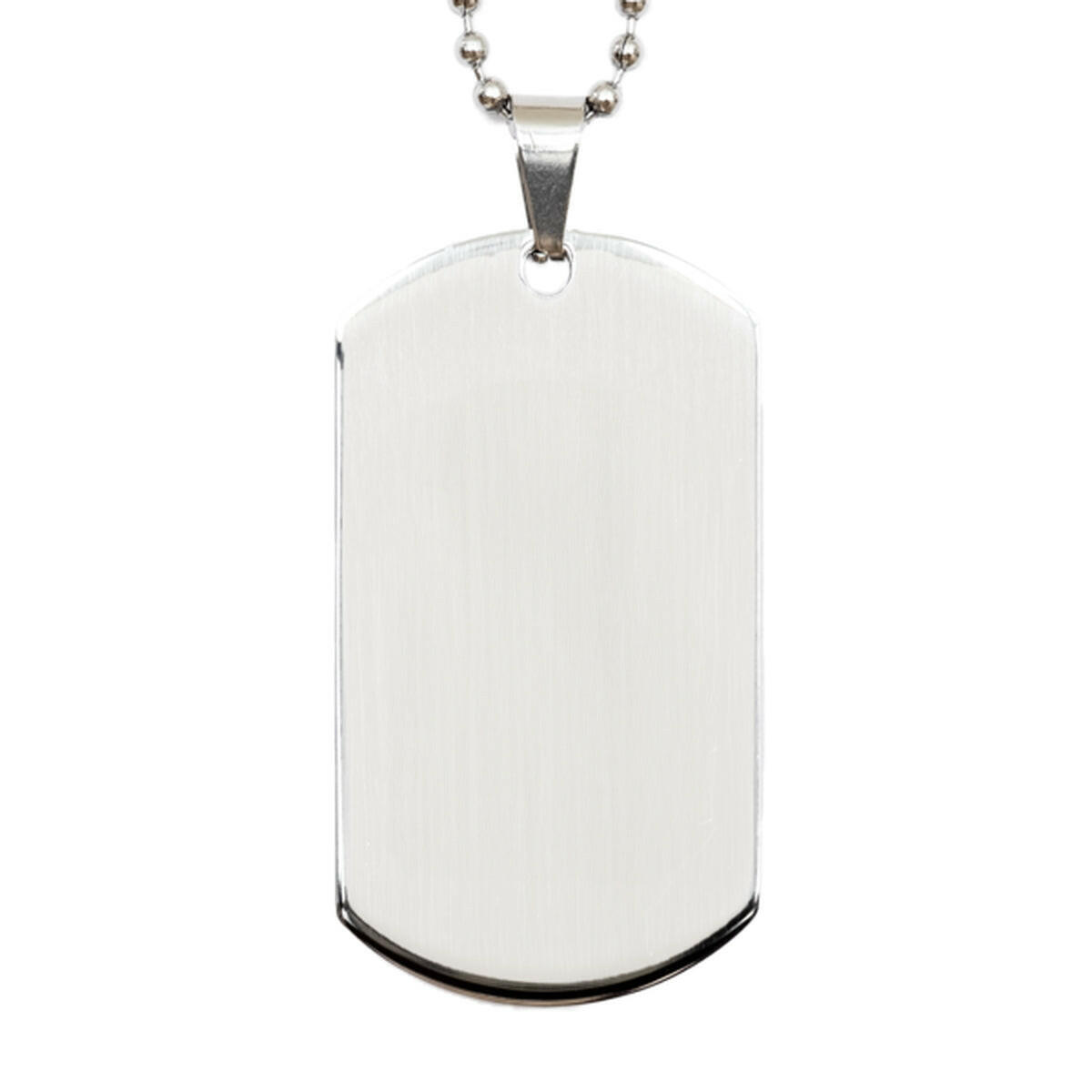 customaizable silver dog tag