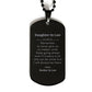 daughter in law motivational gifts from mother in law remember to never give up no matter what inspirational birthday black dog tag for daughter in law