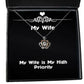 reusable wife crown pendant necklace my wife is my high priority present for wife love gifts from husband funny jewelry funny gifts funny gift ideas unique jewelry unique gifts handmade