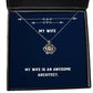 inspire wife my wife is an awesome architect reusable holiday crown pendant necklace for