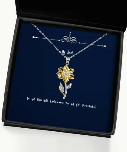 unique aunt sunflower pendant necklace do not mess with auntasaurus you will get jurasskicked present for epic gifts from
