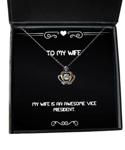 love wife crown pendant necklace my wife is an awesome vice president hanukkah gifts kwanzaa gifts birthday gifts wedding gifts anniversary