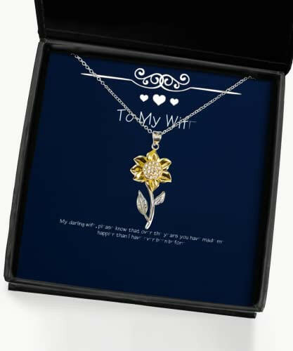 my darling wife please know that over the years you have made me sunflower pendant necklace wife jewelry love gifts for wife unique wife gifts best wife gifts thoughtful wife gifts funny wife