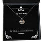 gag wife my wife is an awesome insurance adjuster holiday crown pendant necklace for wife