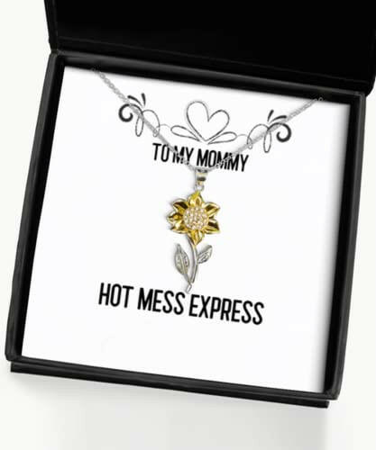 unique mommy gifts hot mess express cute christmas sunflower pendant necklace from mom
